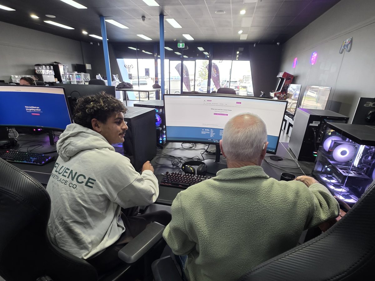 Secondary students mentoring older community members